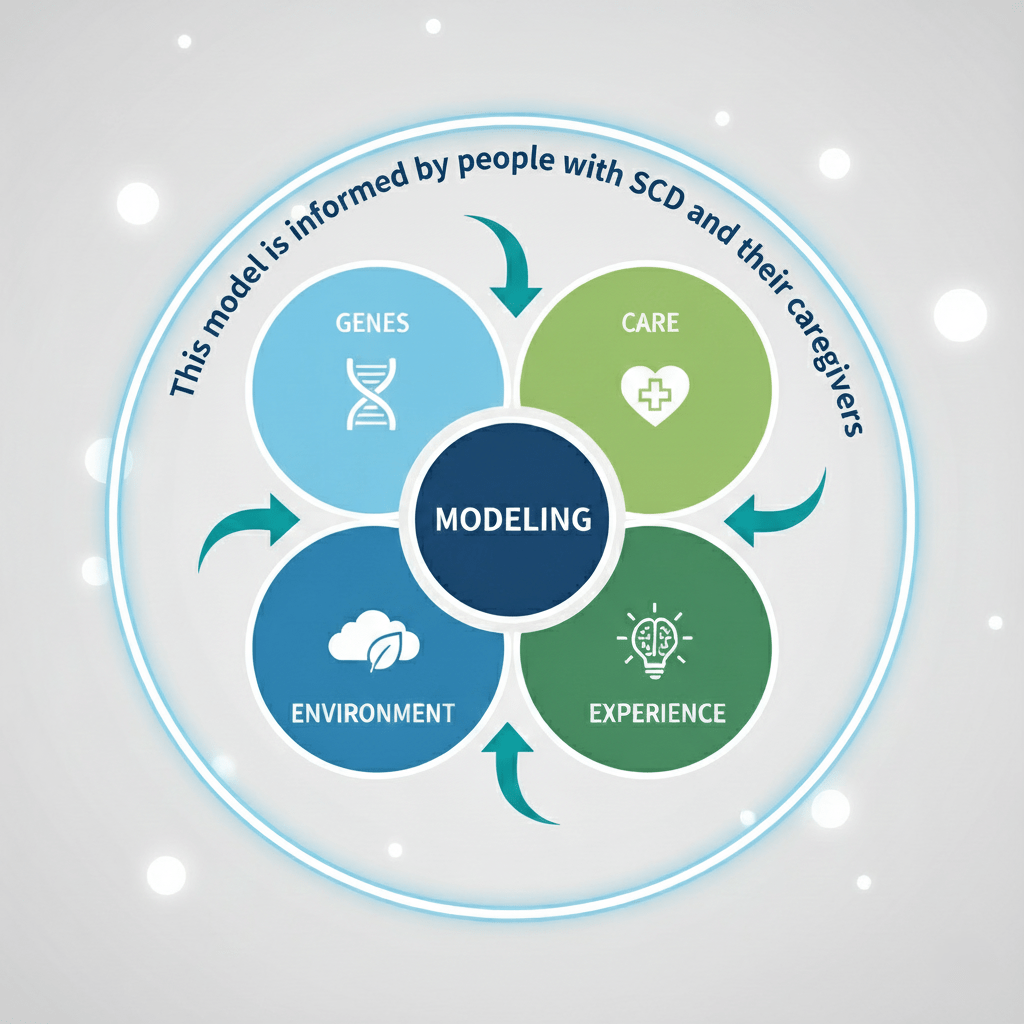 Integrated modeling framework connecting Genes, Care, Experience, and Environment